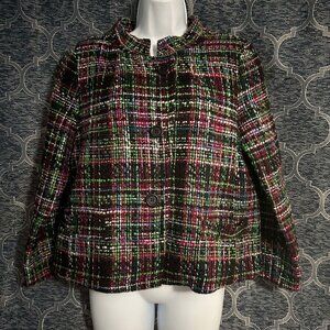 Talbots EUC women's 6 3 button closure blazer jacket fully lined wool blend